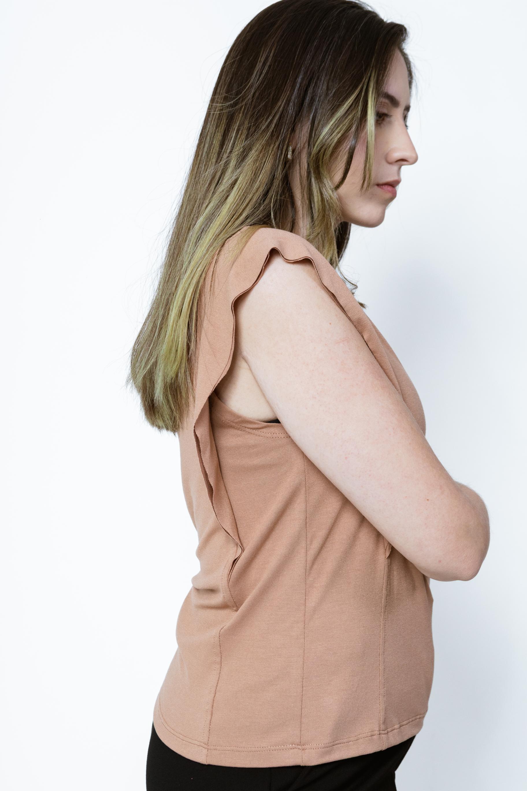 Regata Acinturada Babado Nina