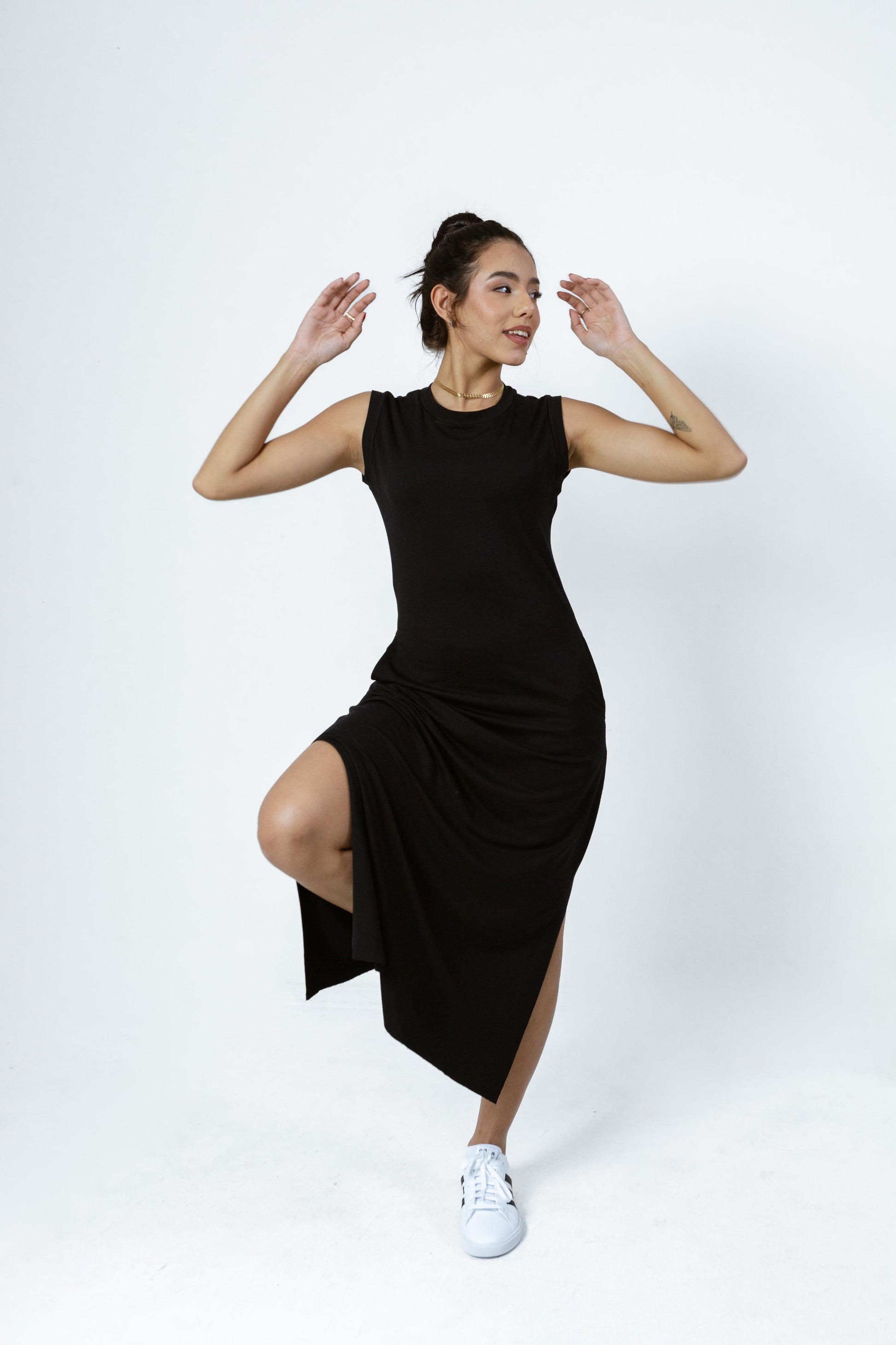 Vestido Midi Êvase Regata Manuela