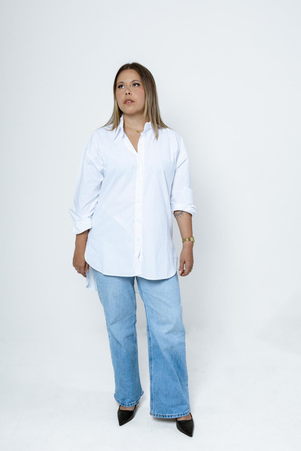 Camisa Social Oversized Tricoline Augusta