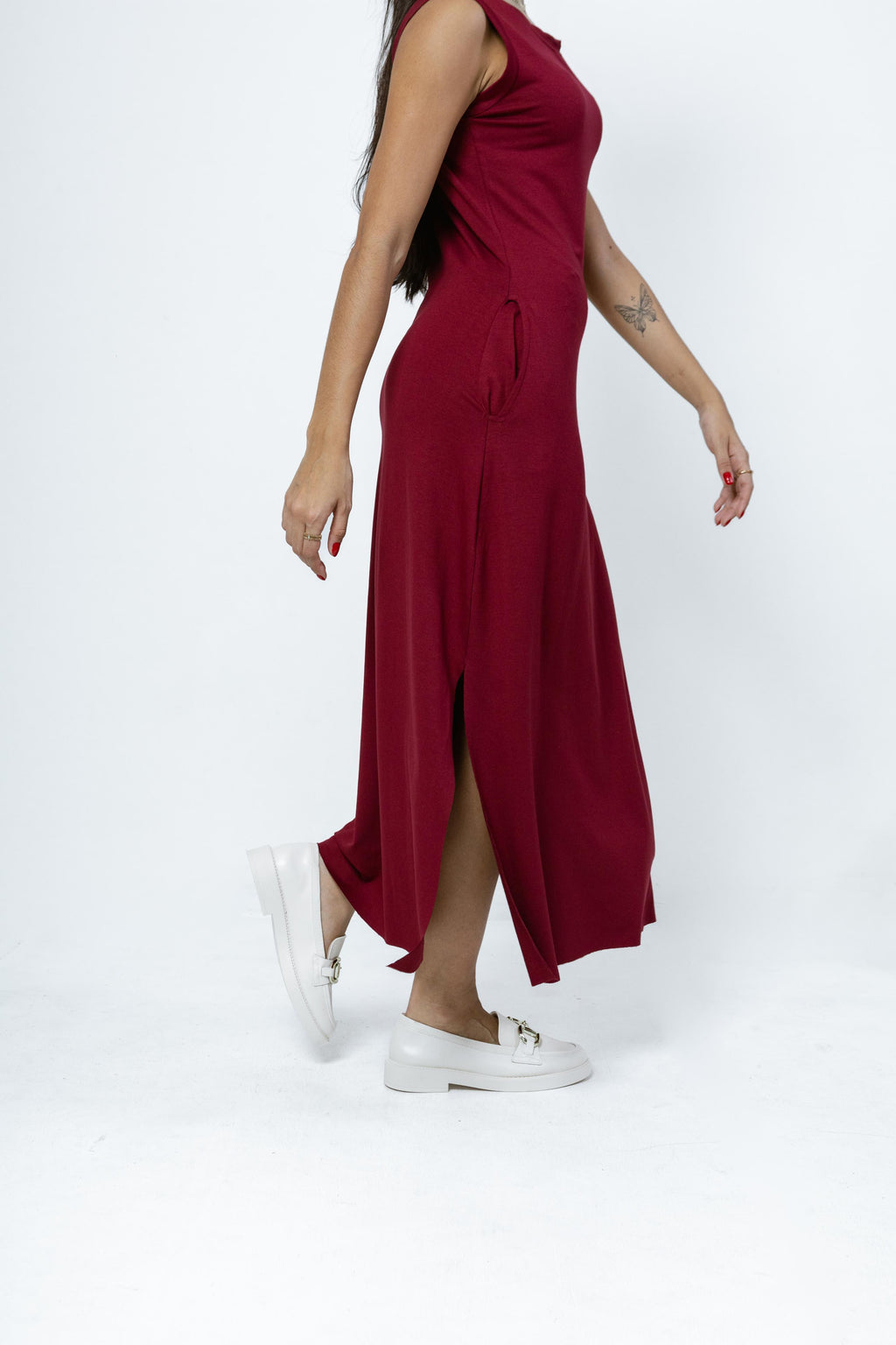 Vestido Midi Êvase Regata Manuela