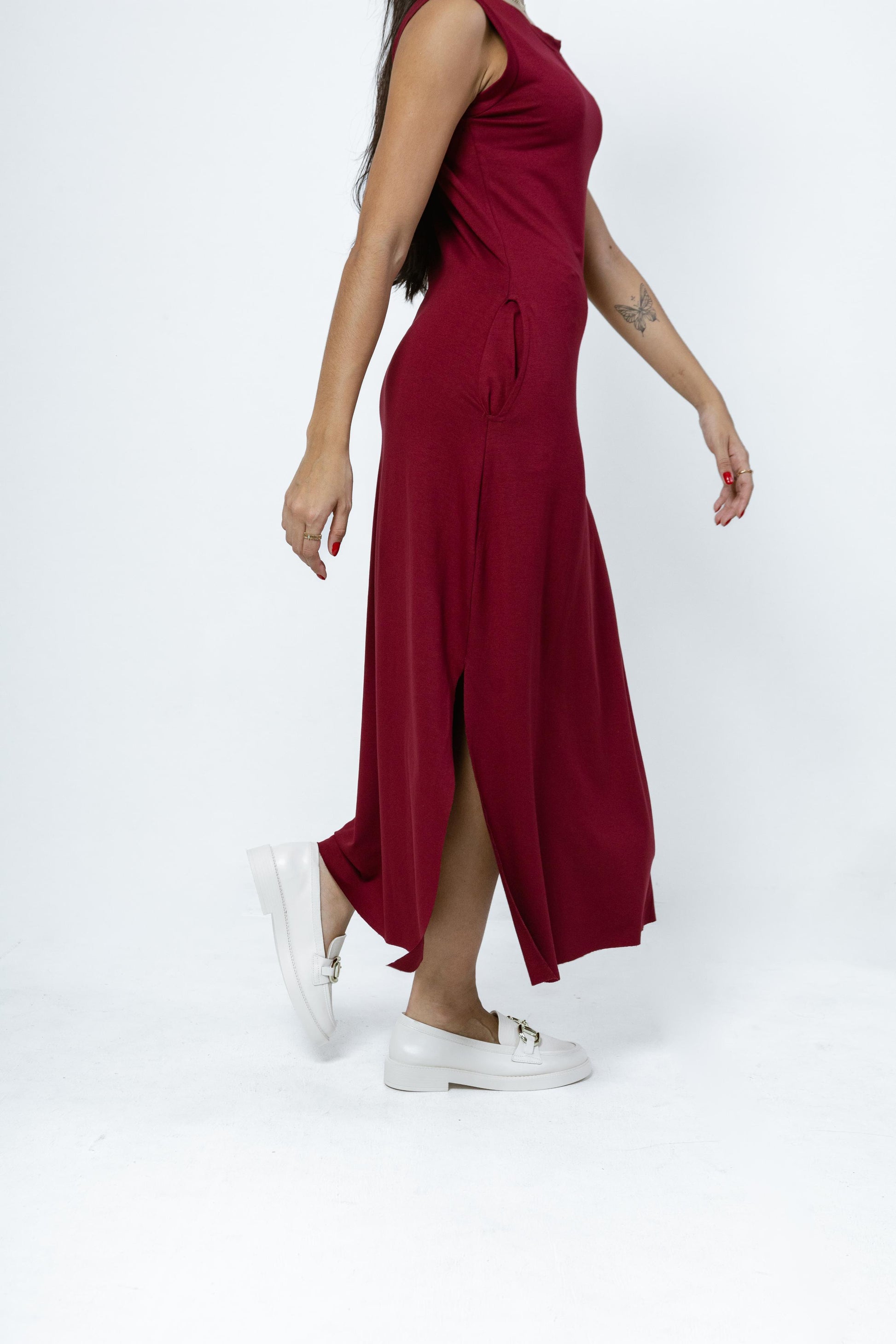 Vestido Midi Êvase Regata Manuela