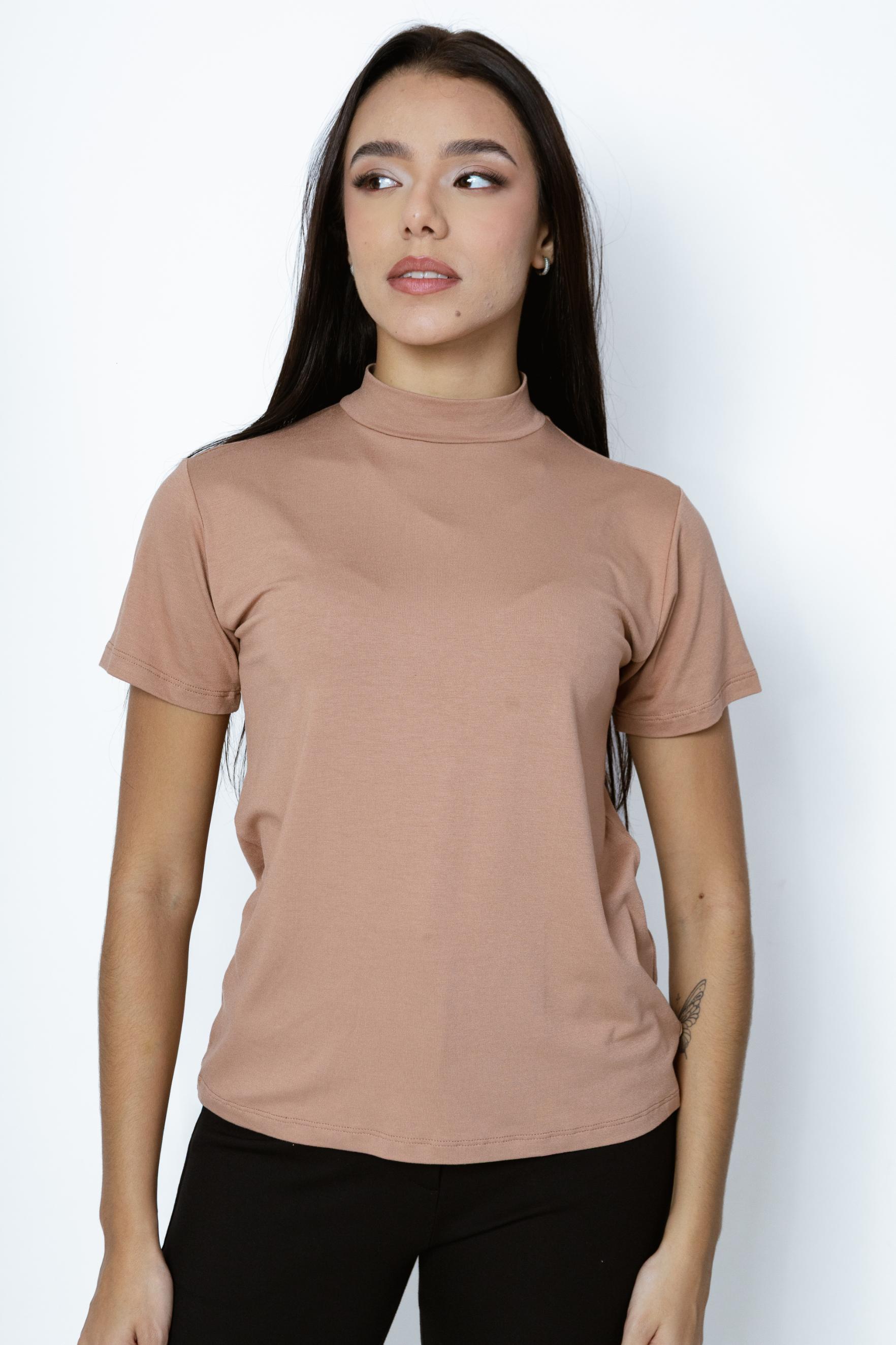 T-Shirt Gola Alta Reta Básica