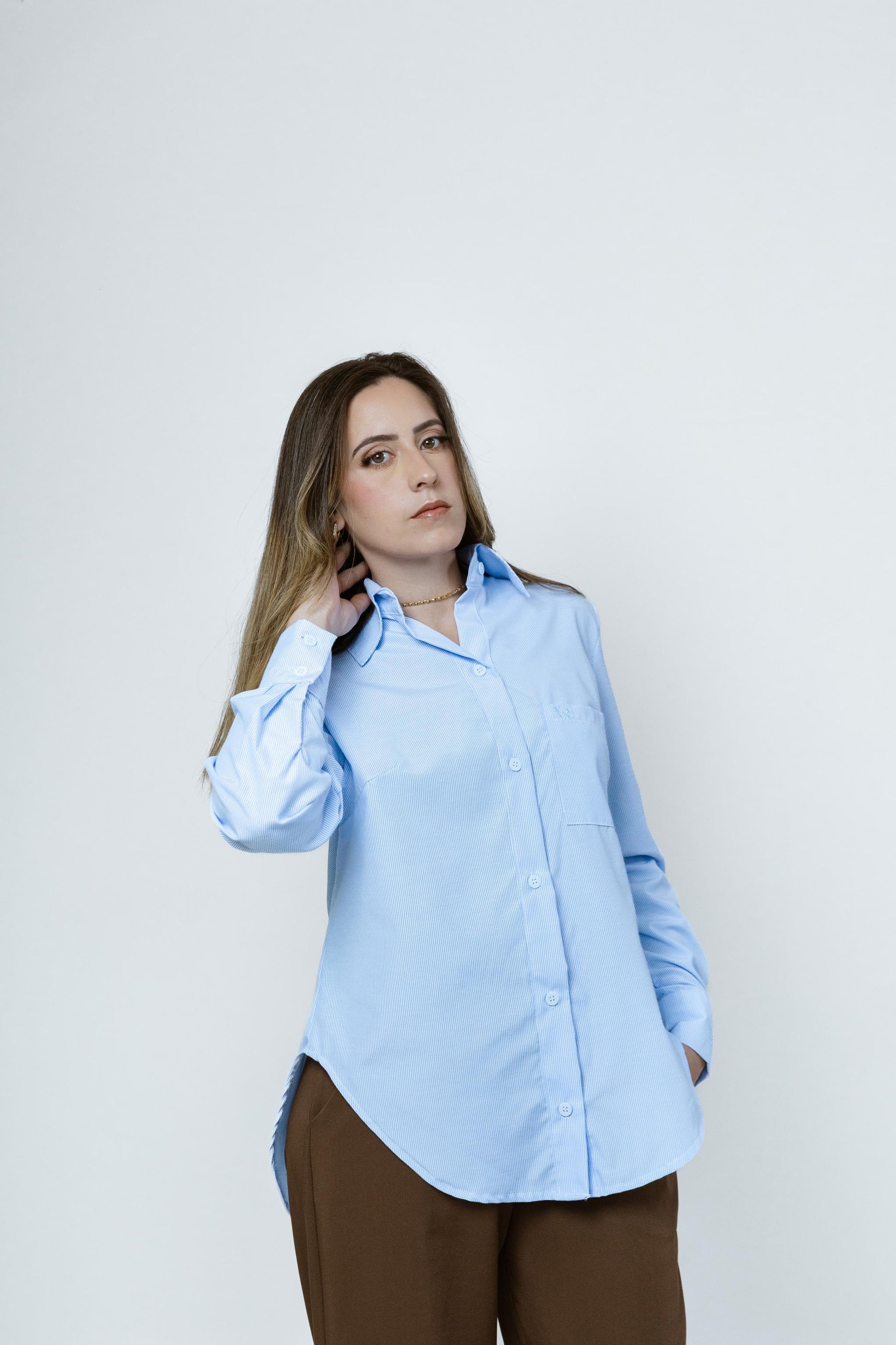 Camisa Social Tradicional Listrada Hestia