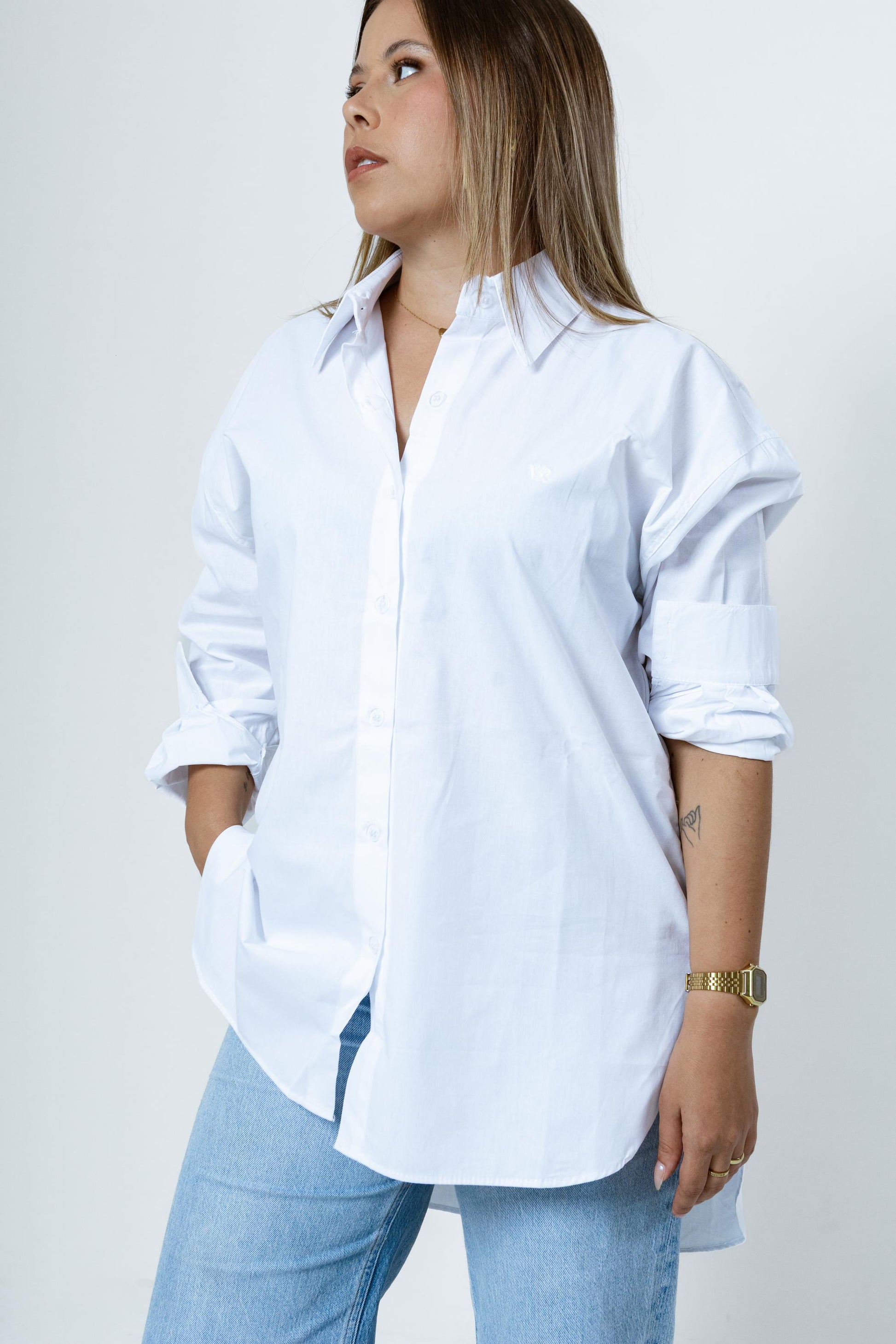 Camisa Social Oversized Tricoline Augusta