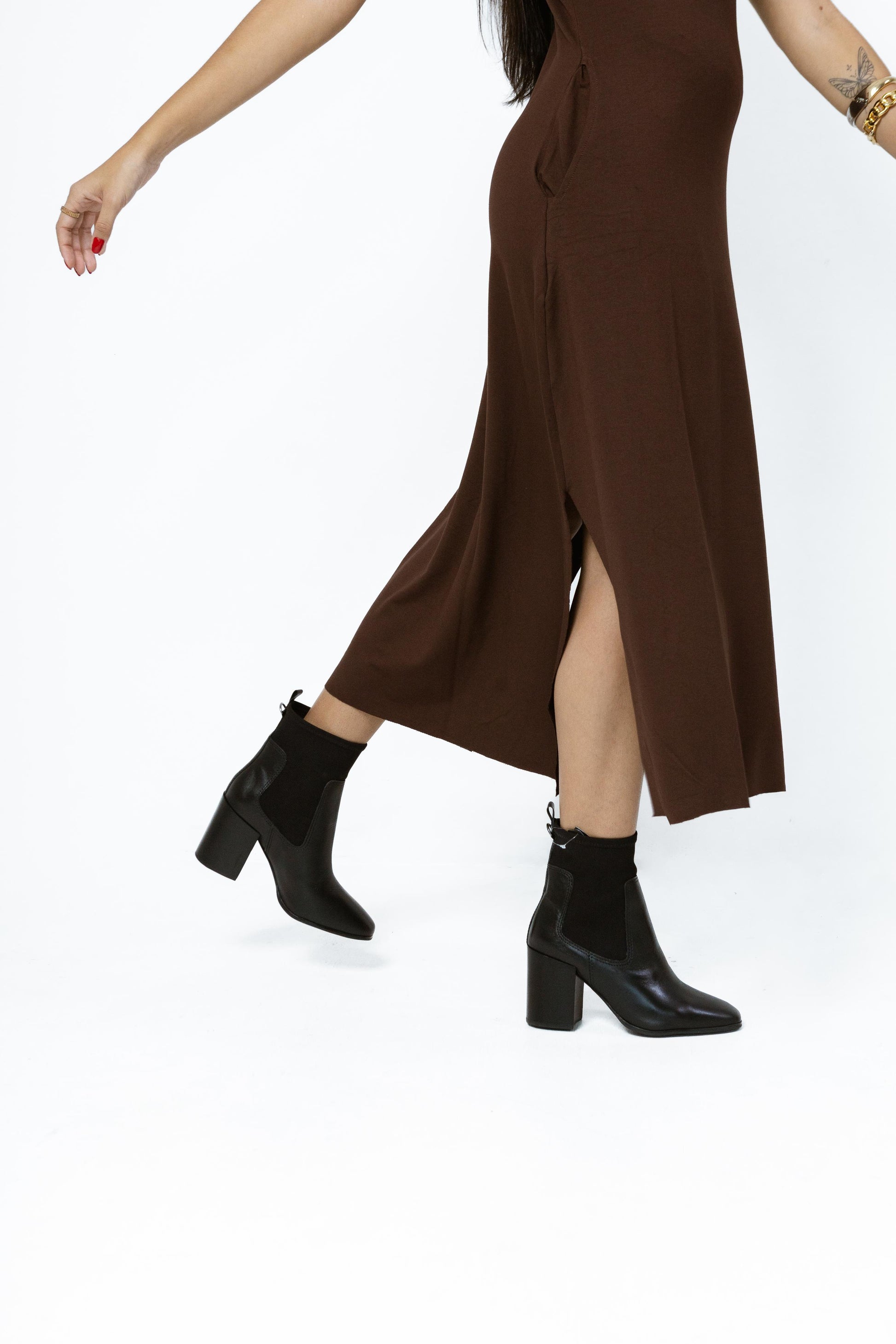 Vestido Midi Êvase Regata Manuela