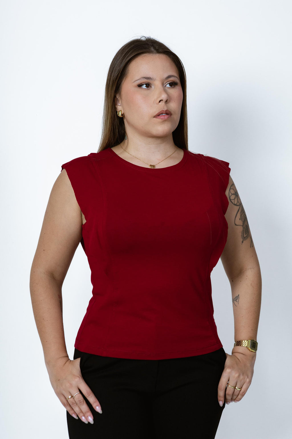 Regata Acinturada Babado Nina