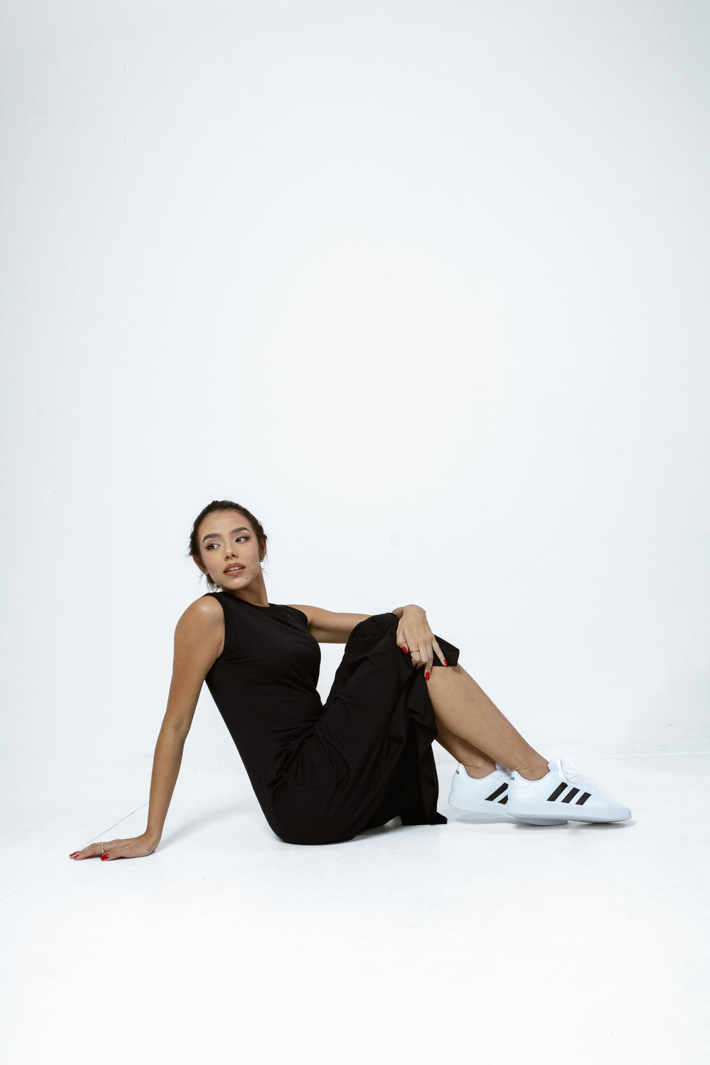 Vestido Midi Êvase Regata Manuela